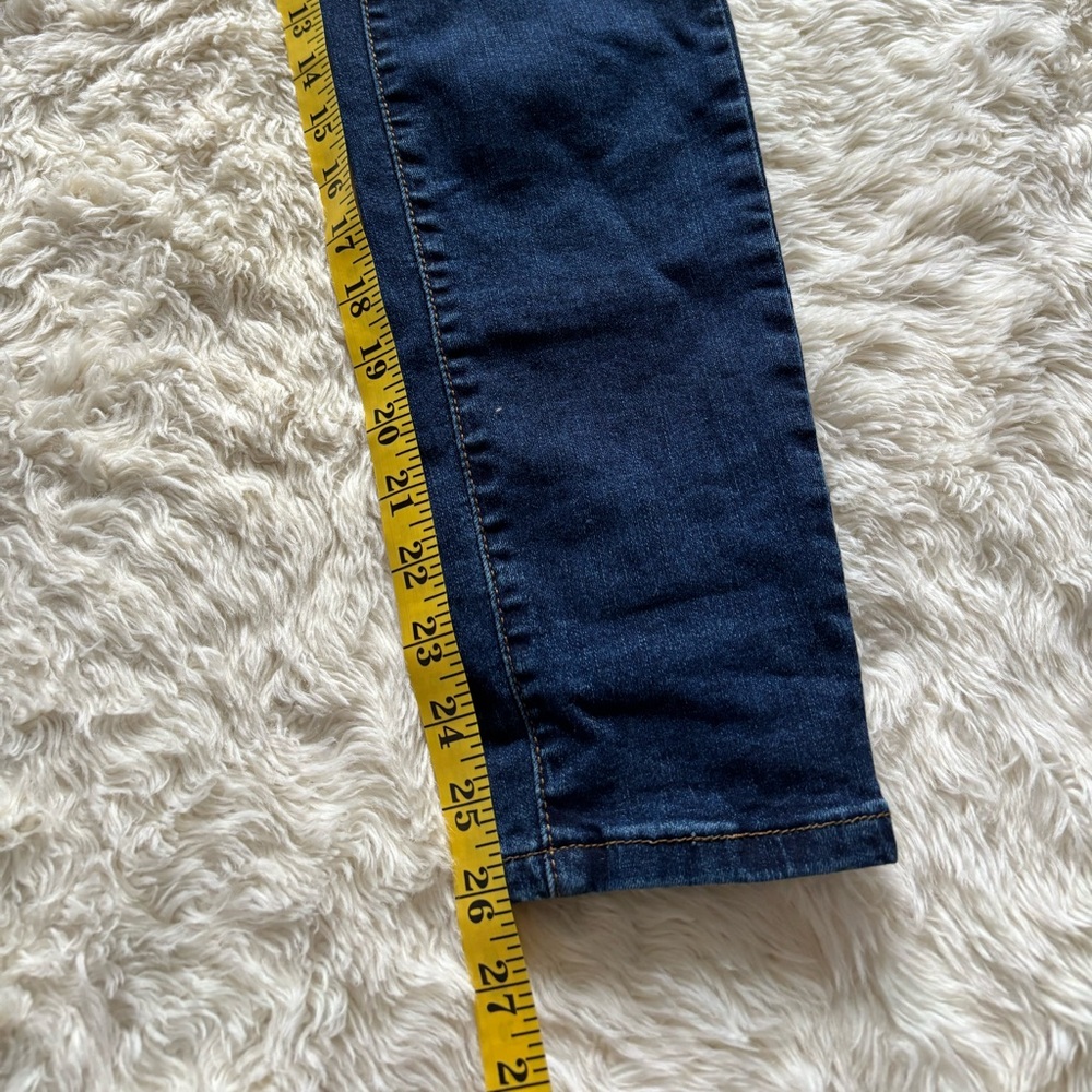 SHEIN Dark Blue Distressed Skinny Jeans With Chains - Picture 4 of 12